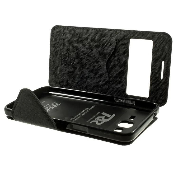 ROAR KOREA Diary View Window for Samsung Galaxy Grand Prime SM-G530H Magnetic Leather Stand Case - Black