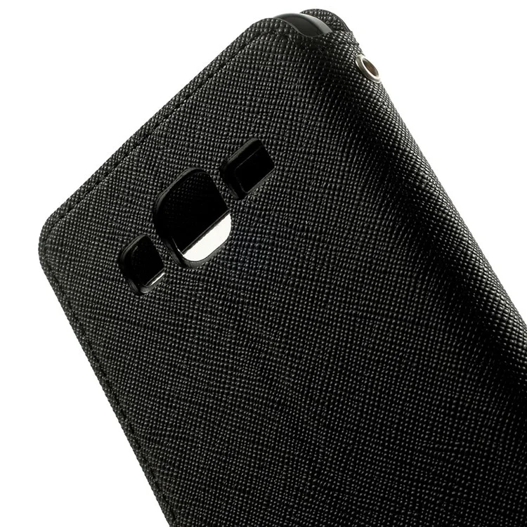 ROAR KOREA Diary View Window for Samsung Galaxy Grand Prime SM-G530H Magnetic Leather Stand Case - Black