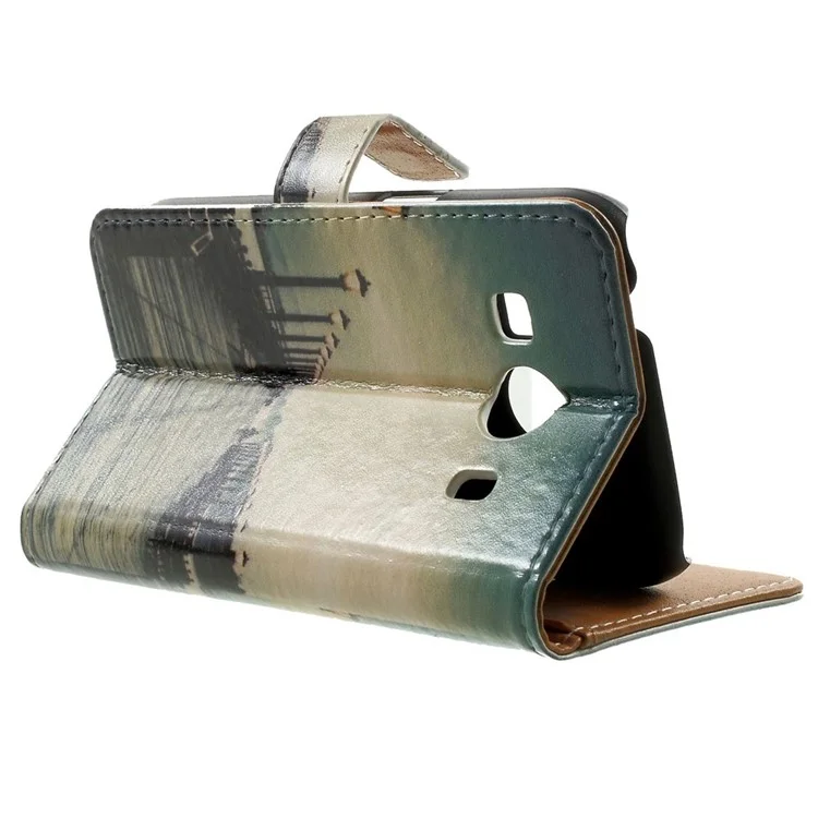 Wallet Leather Case for Samsung Galaxy Ace 4 SM-G357FZ / Ace Style LTE G357 - Bridge & Passerby