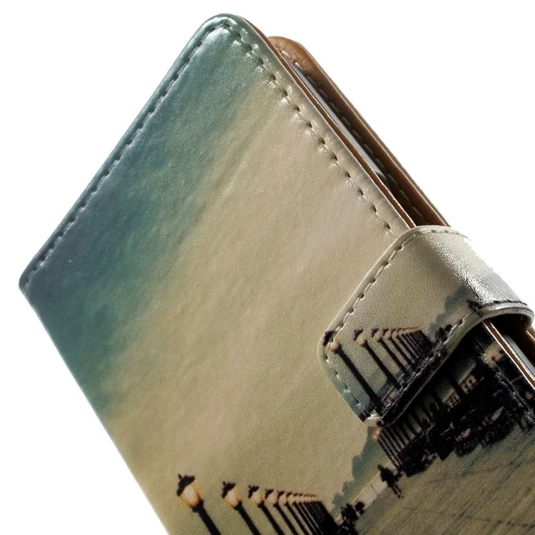 Wallet Leather Case for Samsung Galaxy Ace 4 SM-G357FZ / Ace Style LTE G357 - Bridge & Passerby