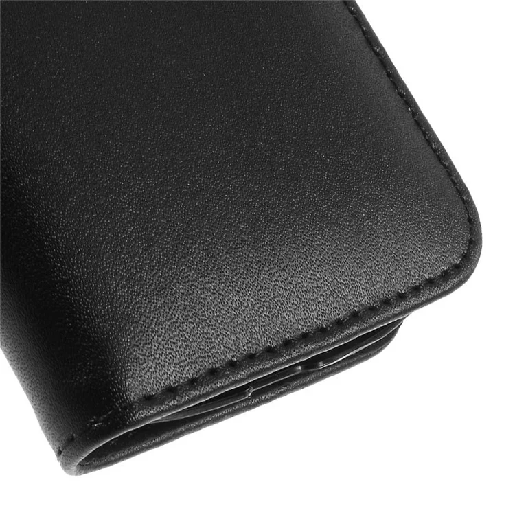 DOORMOON Genuine Leather Case for Samsung Galaxy Ace 4 SM-G357FZ / Ace Style LTE G357 w/ Stand - Black
