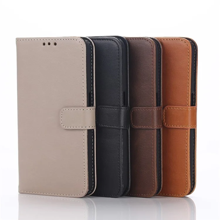 Retro Style Card Cash Holder Leather Cover for Samsung Galaxy S6 G920 - Grey