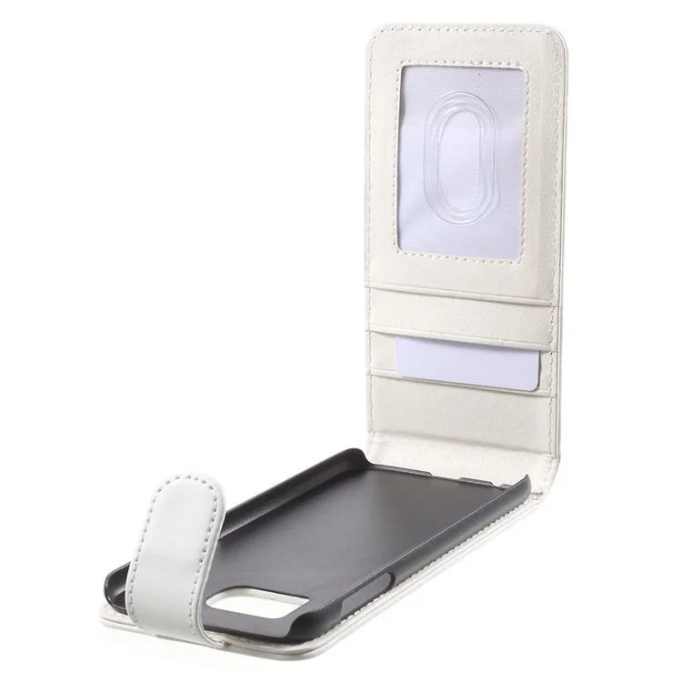 Vertical Magnetic Flip Leather Case Cover for Samsung Galaxy S6 G920 - White