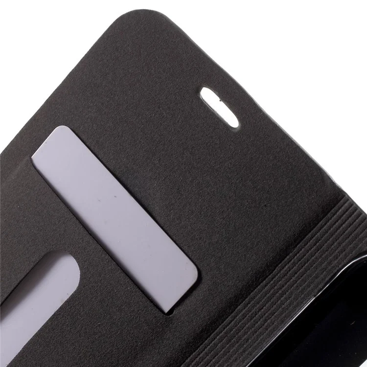 Assorted Colors Leather Stand Case for Samsung Galaxy S6 Edge G925 - Dark Grey