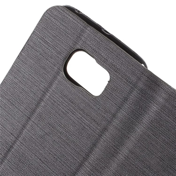 Assorted Colors Leather Stand Case for Samsung Galaxy S6 Edge G925 - Dark Grey