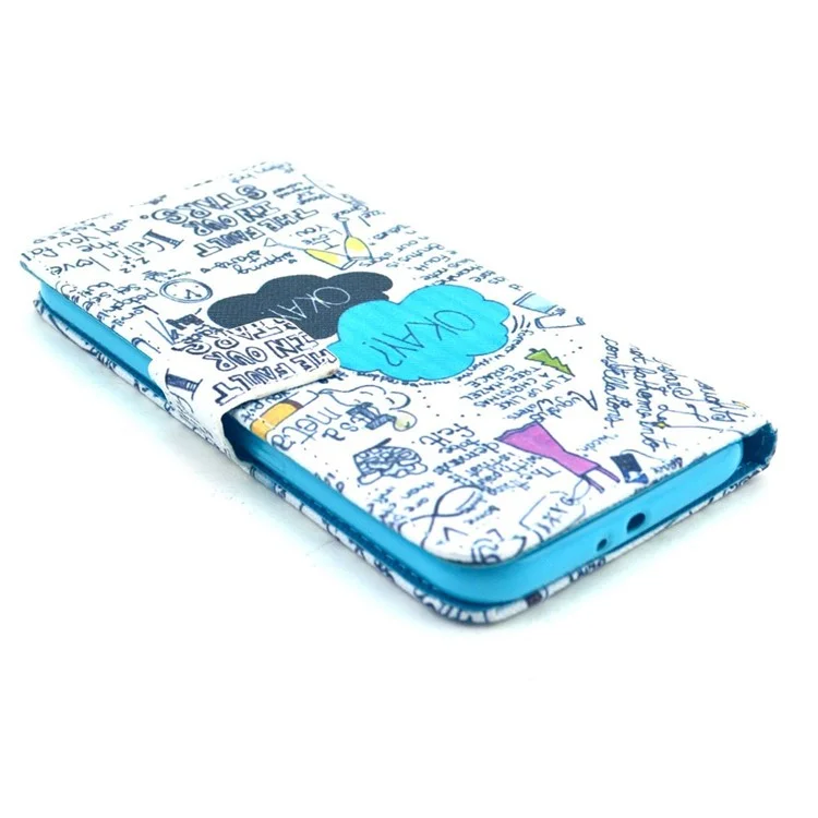 Graffiti Characters Leather Case for Samsung Galaxy S6 G920 with Card Slots