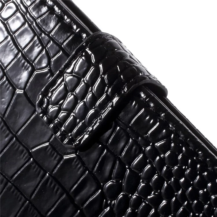 Crocodile Texture Wallet Leather Case for Samsung Galaxy S6 G920 - Black