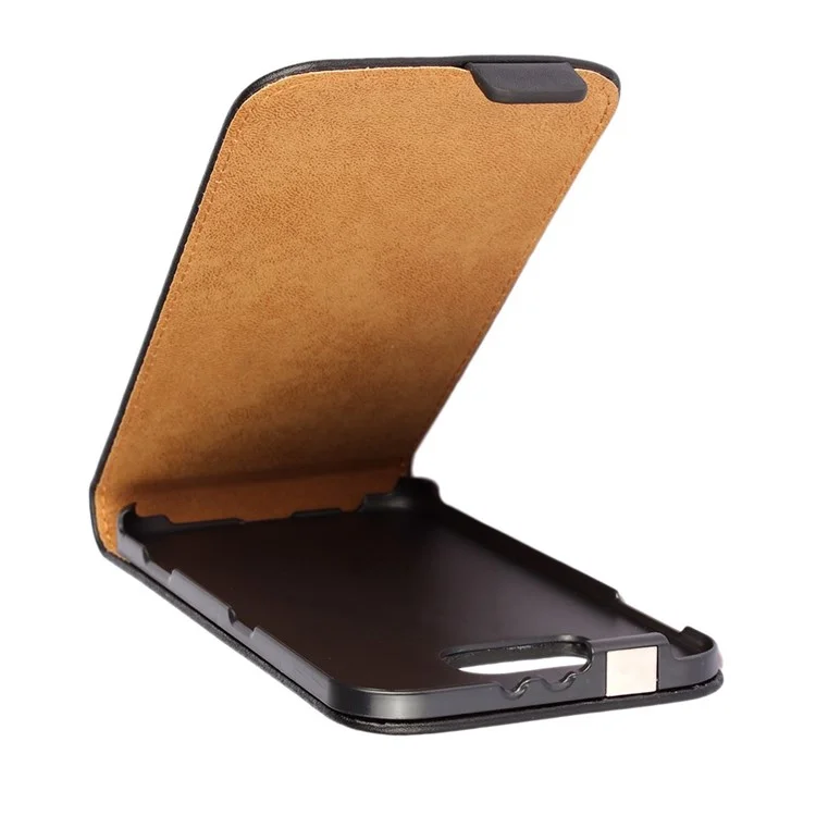 Vertical Flip Genuine Leather Case for Samsung Galaxy S6 G920 - Black