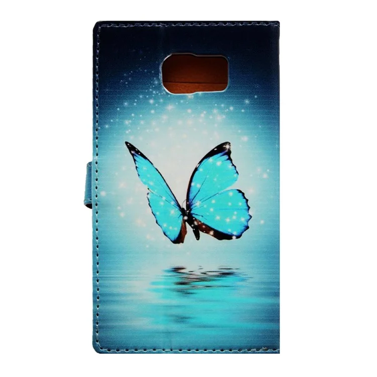 Wallet Leather Case for Samsung Galaxy S6 G920 with Stand - Flying Butterfly