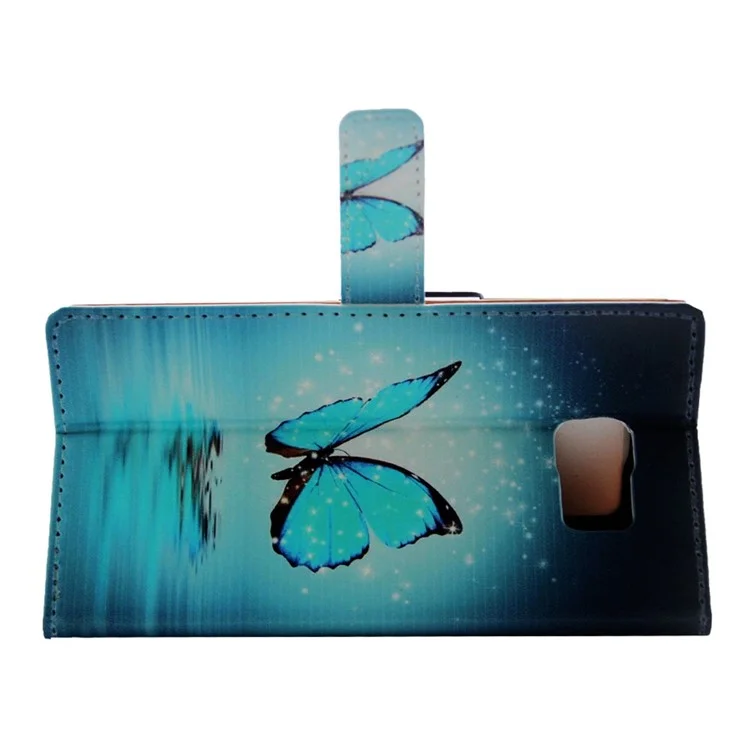 Wallet Leather Case for Samsung Galaxy S6 G920 with Stand - Flying Butterfly