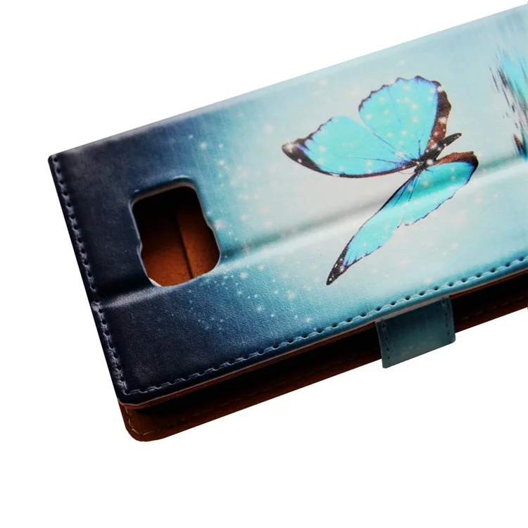 Wallet Leather Case for Samsung Galaxy S6 G920 with Stand - Flying Butterfly