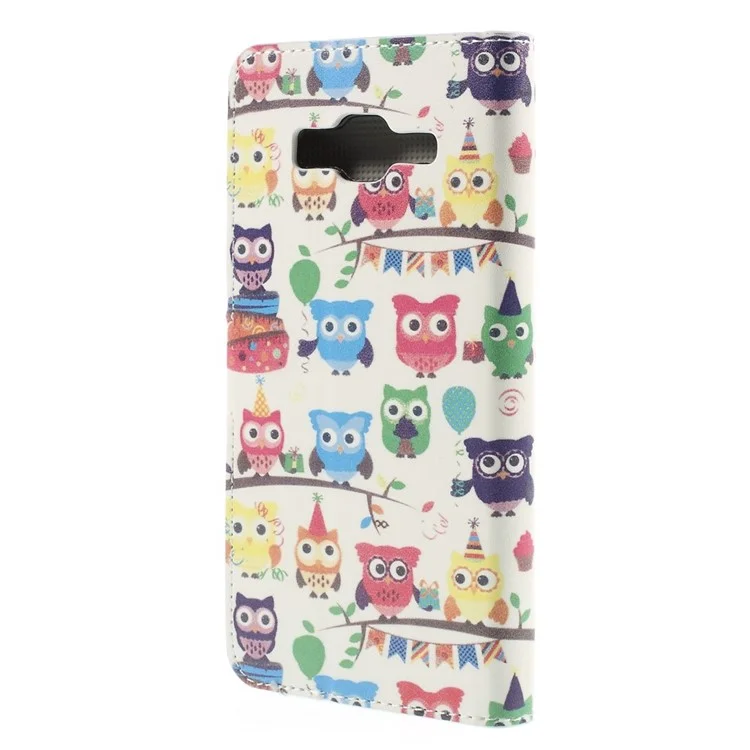 Multiple Cute Owls Magnetic Stand Leather Cover for Samsung Galaxy Grand Prime SM-G530H