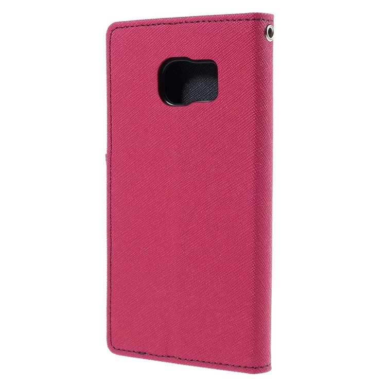 MERCURY Goospery Flip Wallet Leather Shell for Samsung Galaxy S6 Edge G925 - Rose