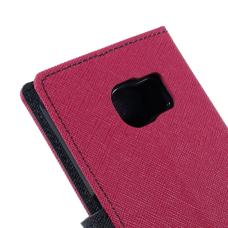 MERCURY Goospery Flip Wallet Leather Shell for Samsung Galaxy S6 Edge G925 - Rose