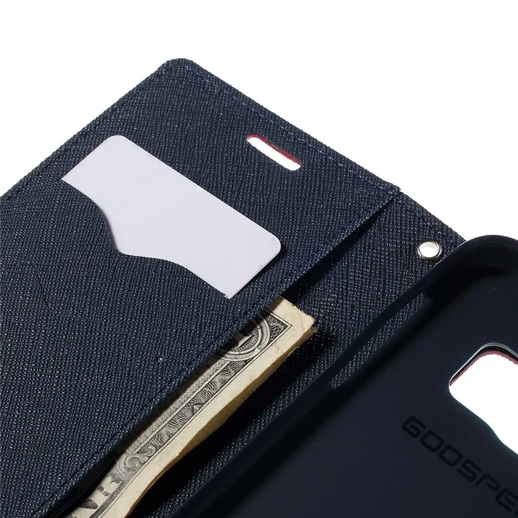 MERCURY Goospery Flip Wallet Leather Shell for Samsung Galaxy S6 Edge G925 - Rose