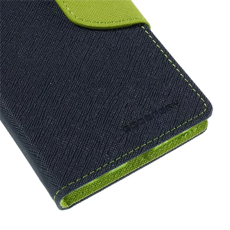MERCURY Goospery Magnetic Leather Case Shell for Samsung Galaxy S6 Edge G925 - Blue