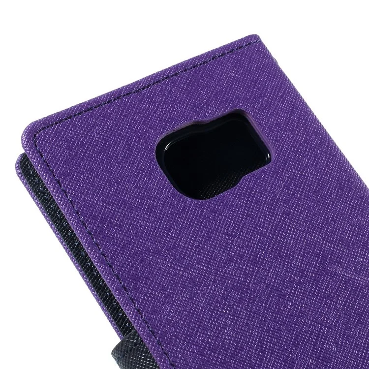 MERCURY Goospery Magnetic Wallet Leather Case for Samsung Galaxy S6 Edge G925 - Purple