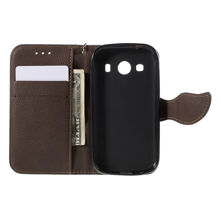 Leaf Magnetic Leather Wallet Case for Samsung Galaxy Ace 4 SM-G357FZ / Ace Style LTE G357 - Black