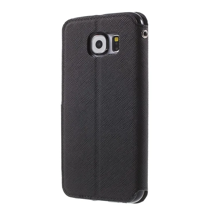 ROAR KOREA Diary Window View Leather Case for Samsung Galaxy S6 G920 - Black