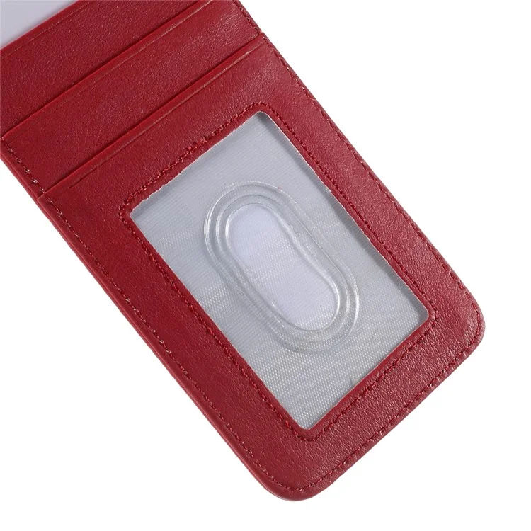 Vertical Flip Leather Card Holder Cover for Samsung Galaxy S6 Edge G925 - Red
