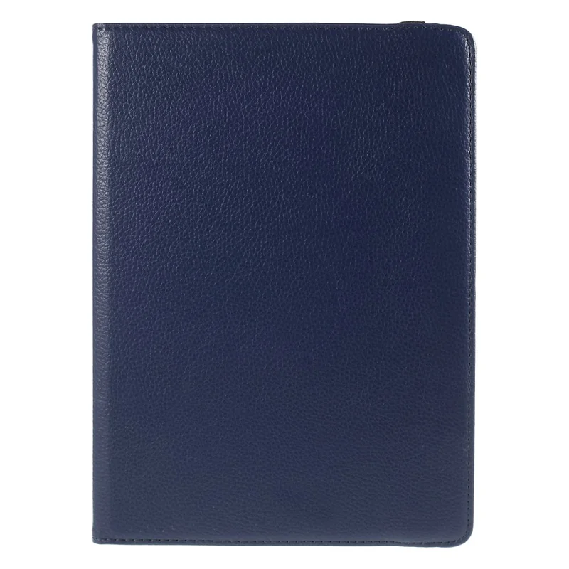 For Samsung Galaxy Tab A 9.7 T550 T555 Lychee Litchi Leather Cover with Rotary Stand - Deep Blue