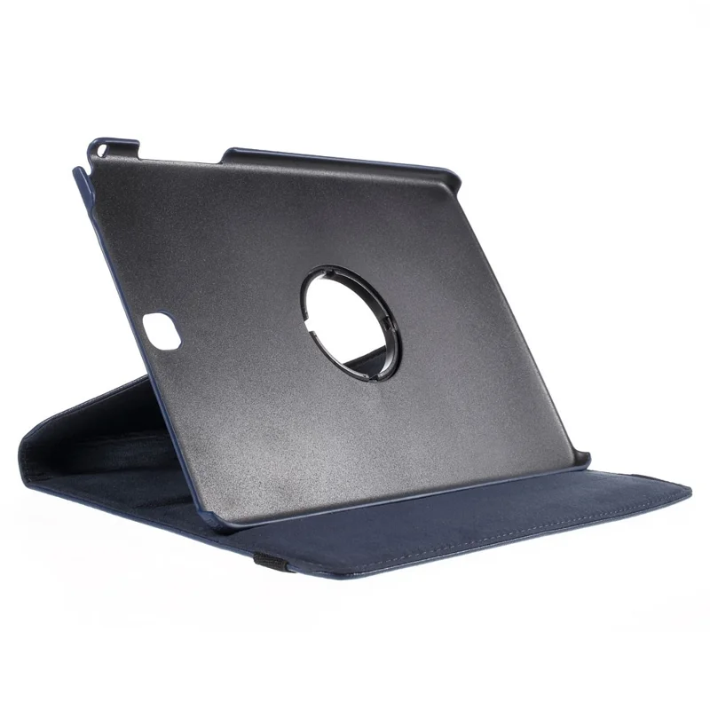For Samsung Galaxy Tab A 9.7 T550 T555 Lychee Litchi Leather Cover with Rotary Stand - Deep Blue