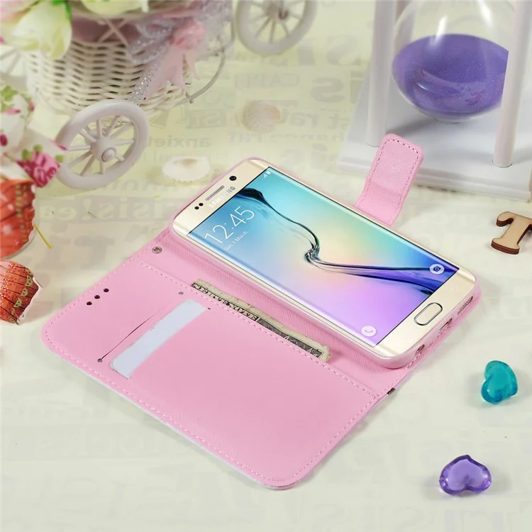 Callfree Color Painting Leather Protective Case for Samsung Galaxy S6 edge G925 - Multiple Cute Owls