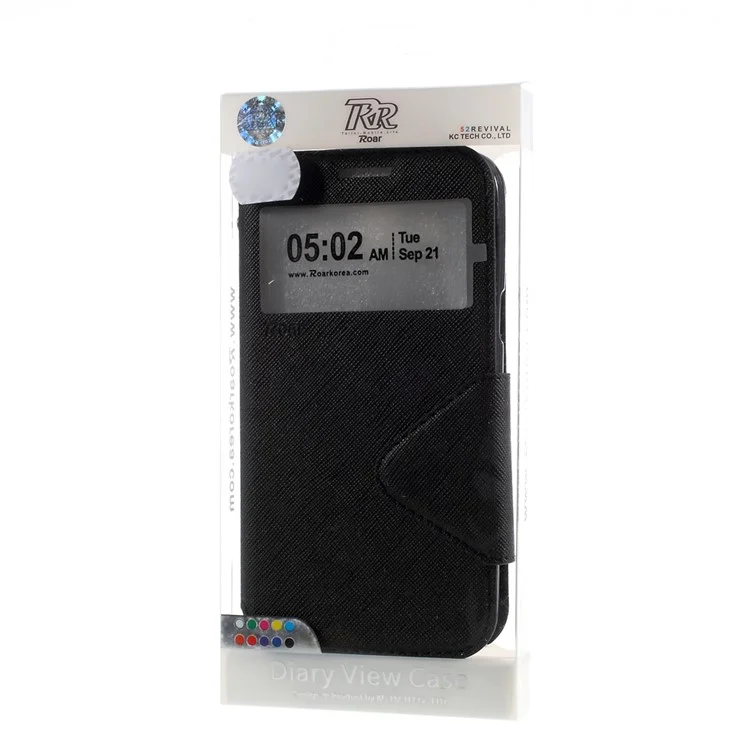 ROAR KOREA Diary View Window for Samsung Galaxy J5 Leather Stand Case - Black