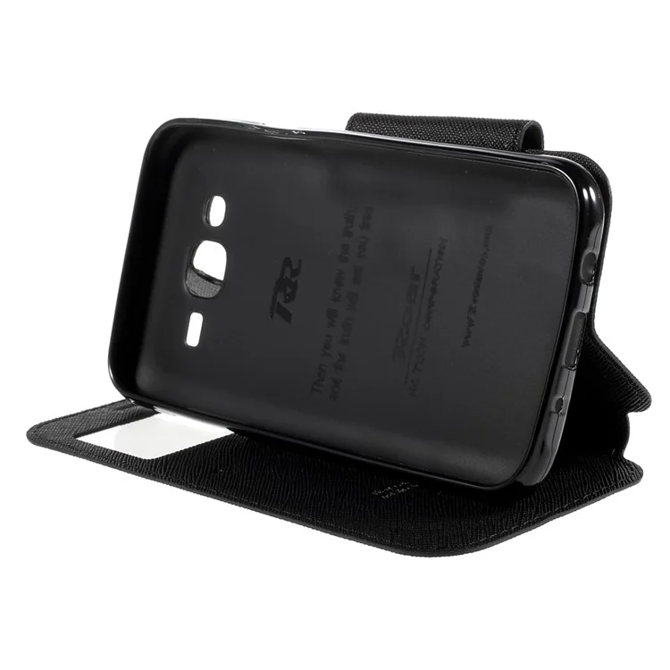 ROAR KOREA Diary View Window for Samsung Galaxy J5 Leather Stand Case - Black
