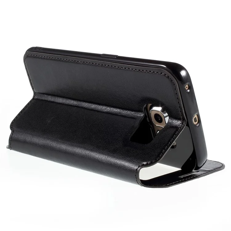 ROAR KOREA Noble View Window Leather Case for Samsung Galaxy S6 edge G925 - Black