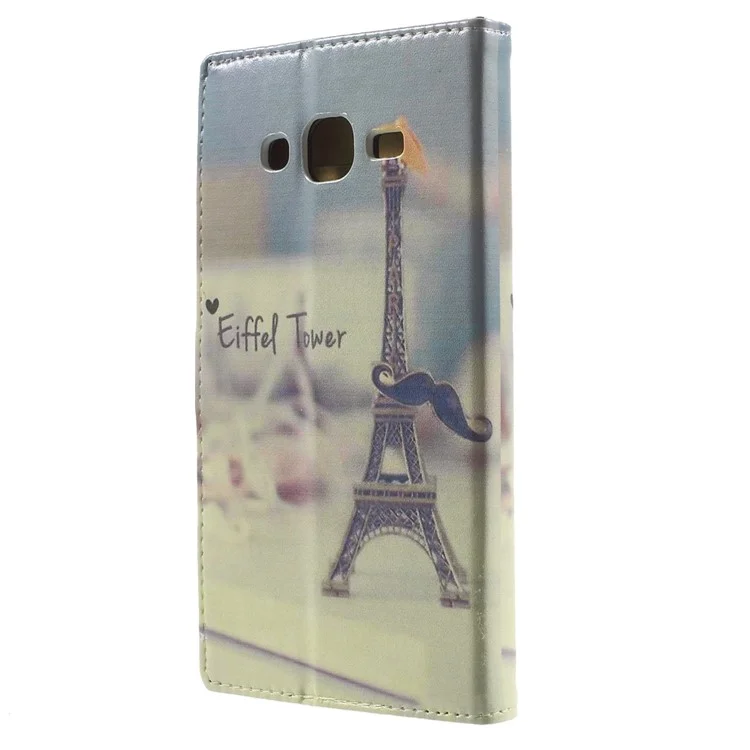 Wallet Leather Cover for Samsung Galaxy J5 SM-J500F - Eiffel Tower