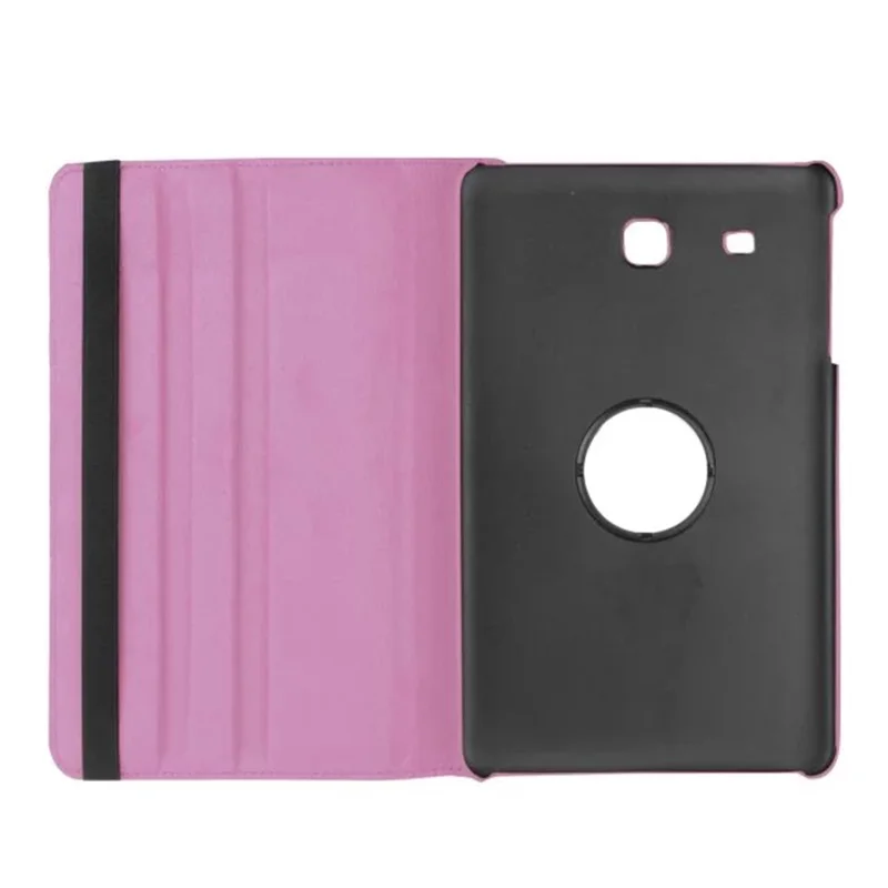 For Samsung Galaxy Tab E 9.6 T560 / T561 Rotary Stand Leather Cover - Pink