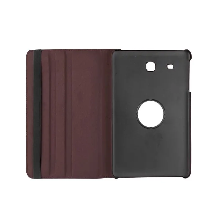 Litchi Texture Rotary Stand Cover Para Samsung Galaxy Tab E 9.6 T560 / T561 - Marrón