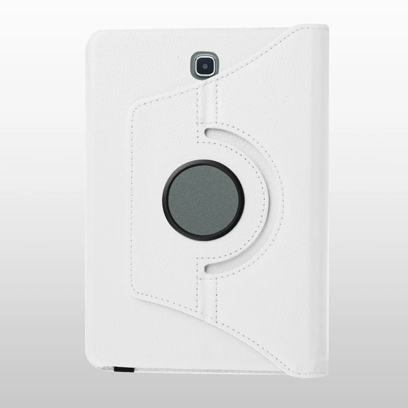 Litchi Texture Rotary Stand Leather Cover for Samsung Galaxy Tab S2 8.0 - White