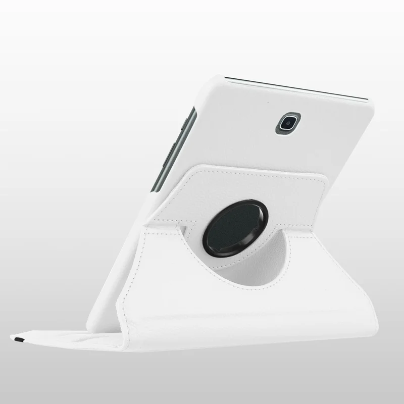 Litchi Texture Rotary Stand Leather Cover for Samsung Galaxy Tab S2 8.0 - White