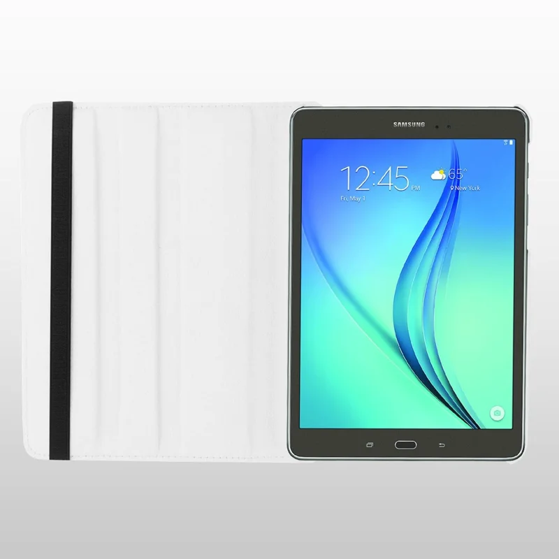 Litchi Texture Rotary Stand Leather Cover for Samsung Galaxy Tab S2 8.0 - White