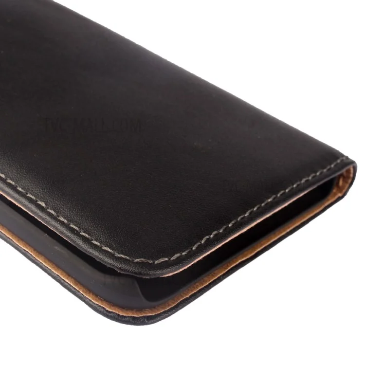 Genuine Split Wallet Leather Stand Case for Samsung Galaxy S6 Edge Plus SM-G928 - Black