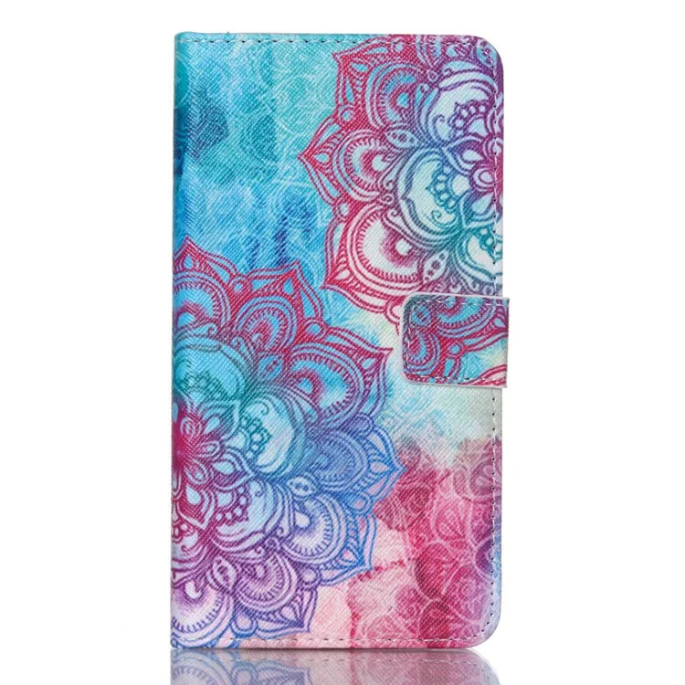 Wallet Leather Shell for Samsung Galaxy S6 edge Plus G928 - Beautiful Mandala