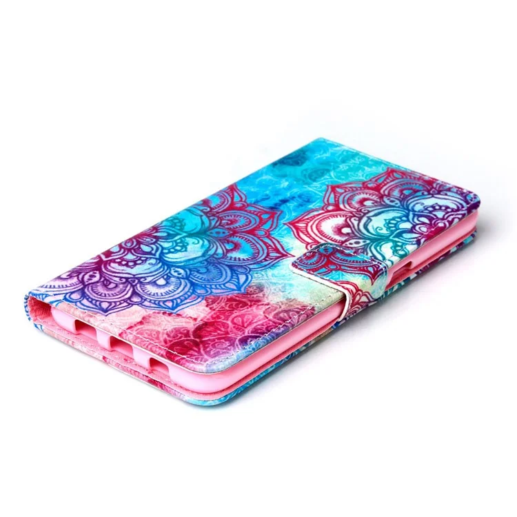Wallet Leather Shell for Samsung Galaxy S6 edge Plus G928 - Beautiful Mandala