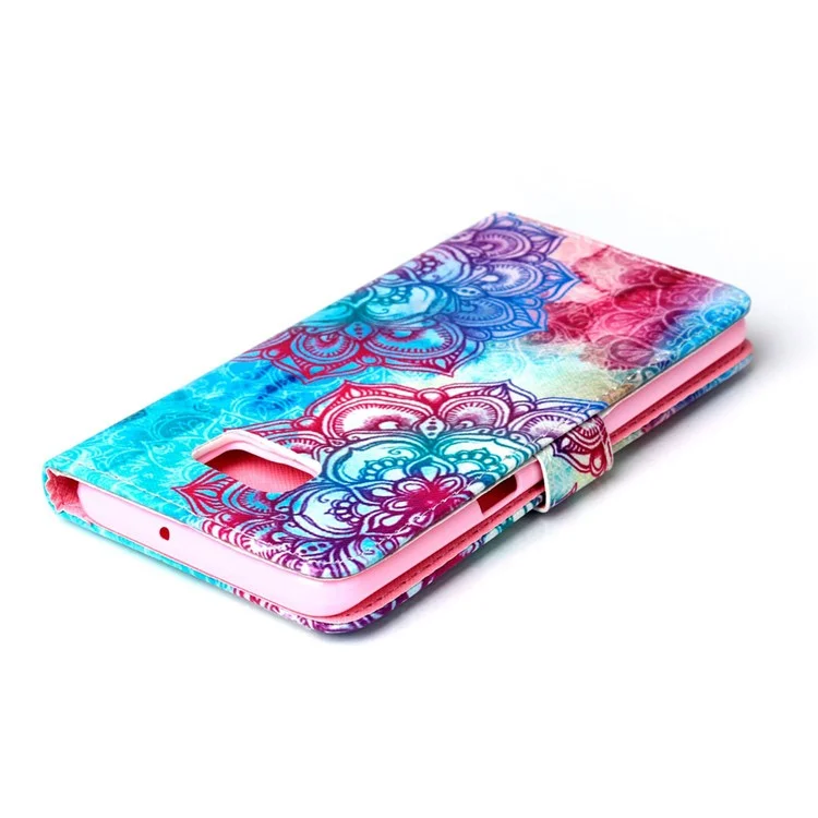 Wallet Leather Shell for Samsung Galaxy S6 edge Plus G928 - Beautiful Mandala