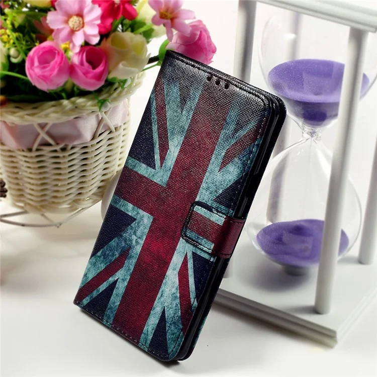 Callfree Wallet Stand Leather Phone Case for Samsung Galaxy Note 5 - Retro UK Flag