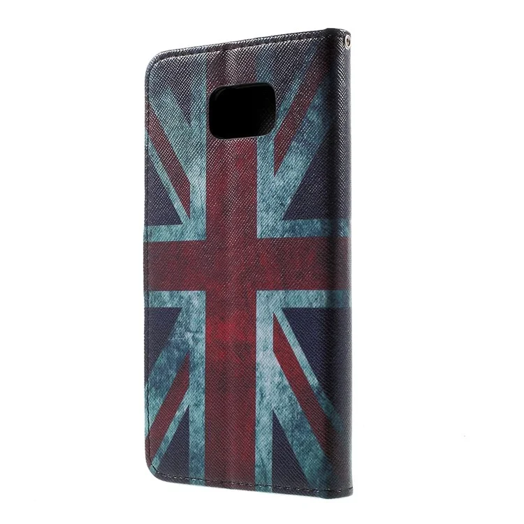 Callfree Wallet Stand Leather Phone Case for Samsung Galaxy Note 5 - Retro UK Flag