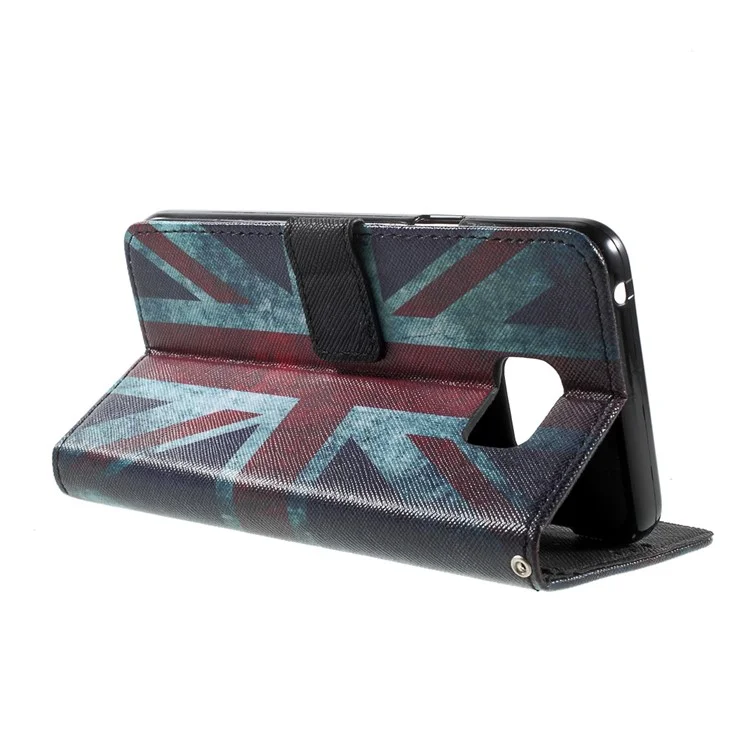 Callfree Wallet Stand Leather Phone Case for Samsung Galaxy Note 5 - Retro UK Flag