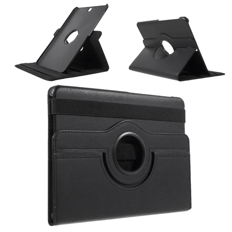 Rotary Stand Flip Leather Case Cover for Samsung Galaxy Tab S2 9.7 T810 T815 Multi-Angle Stand Tablet Accessory - Black