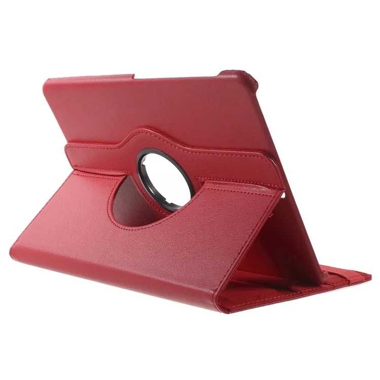 Soporte giratorio Funda de cuero para Samsung Galaxy Tab S2 9.7 T810 T815 Soporte de varios ángulos Accesorio para tableta - Rojo 