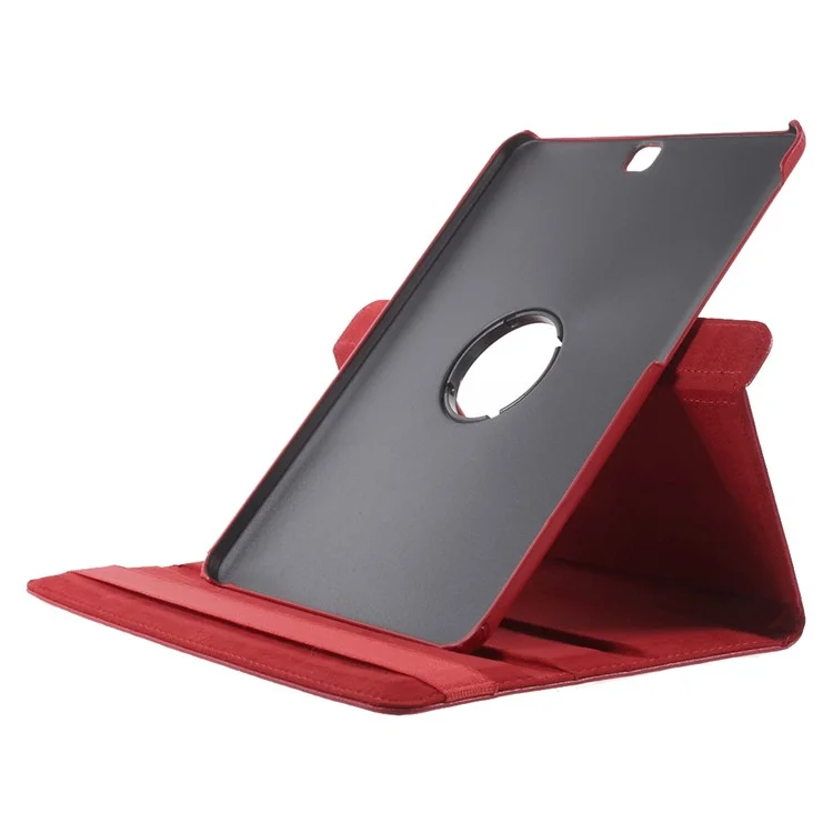 Soporte giratorio Funda de cuero para Samsung Galaxy Tab S2 9.7 T810 T815 Soporte de varios ángulos Accesorio para tableta - Rojo 
