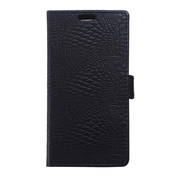 Crocodile Texture Leather Wallet Case for Samsung Galaxy Trend 2 Lite G318H / V Plus G318 - Black