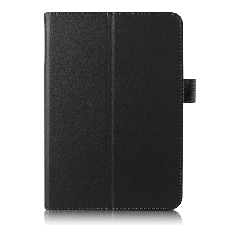 Folio Stand Leather Smart Case for Samsung Galaxy Tab S2 8.0 T715 T710 Lychee Skin - Black