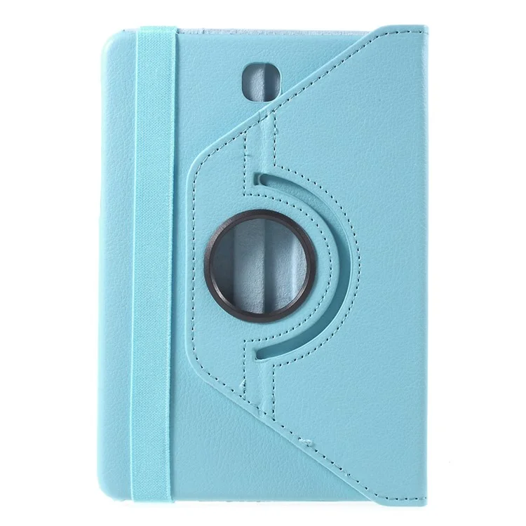 Caixa de Couro do Suporte Rotativo Para Samsung Galaxy Tab S2 8.0 T710 T715 - Azul Claro