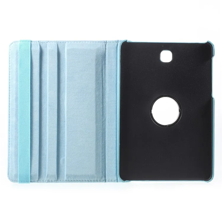 Caixa de Couro do Suporte Rotativo Para Samsung Galaxy Tab S2 8.0 T710 T715 - Azul Claro